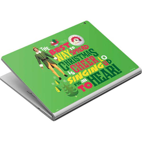 Elf Spread Christmas Cheer Surface Book Skin